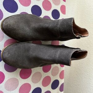 Lucky Brand Brown Suede Ankle Booties